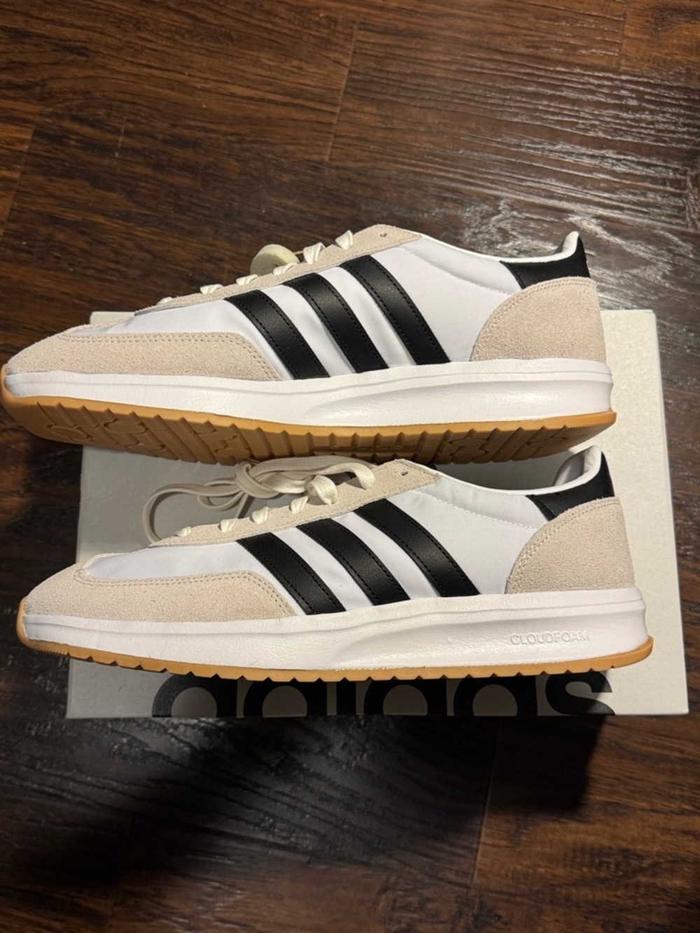 adidas NEW IN 📦 White and Black Athletic Shoes, Sz 12 - Picture 5 of 11